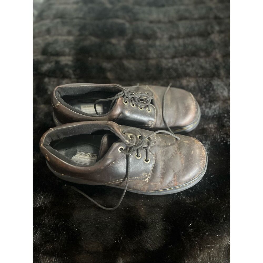 Dr Martens Mens 11 Shea Oxford Dark Brown Leather Lace Up Casual Shoes
